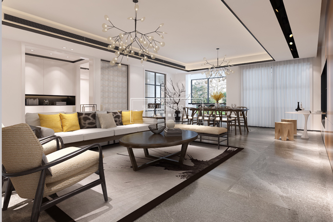 現代中式裝修案例，開放而又內斂！